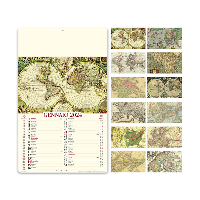 Calendario Antiche mappe pa012