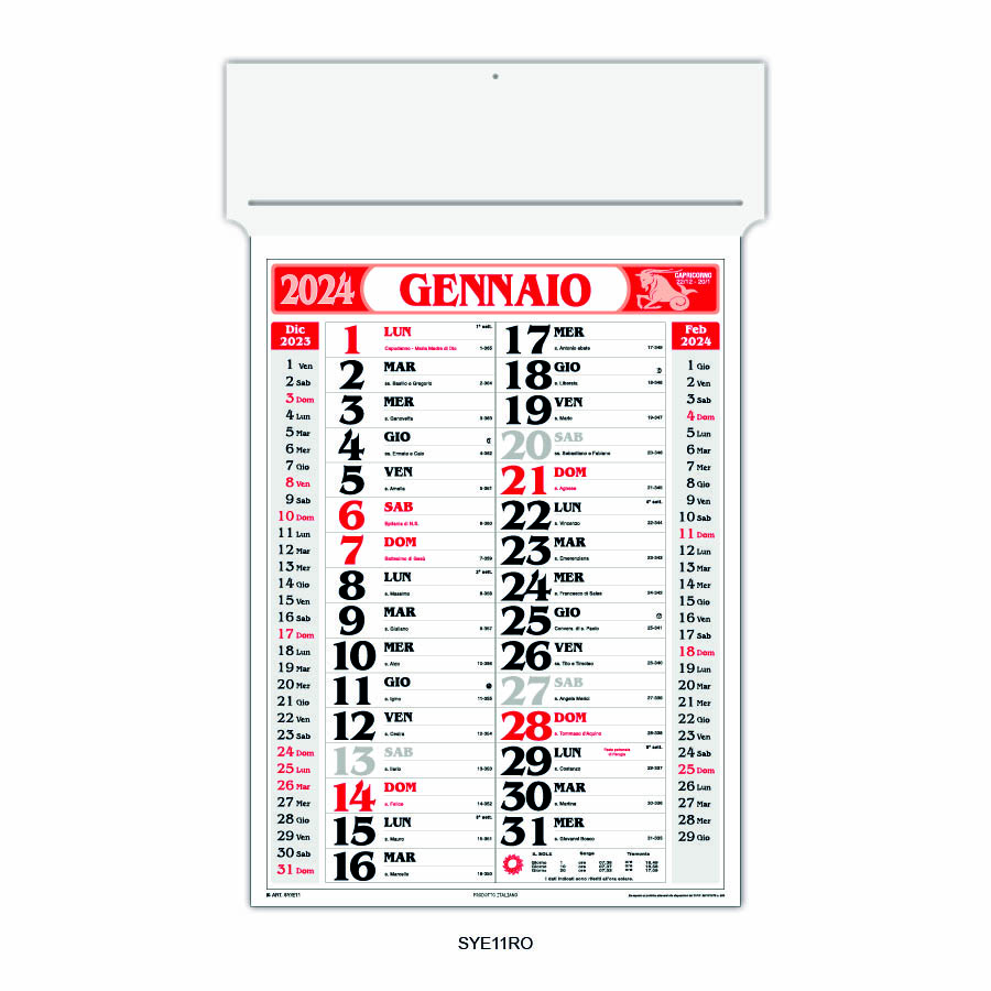 Calendario PASSAFOGLIO MINI SYE13