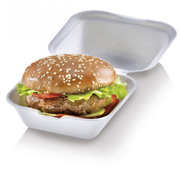 Box burger small richiudibile in polpa di cellulosa 12 x 12 x 6,8 cm