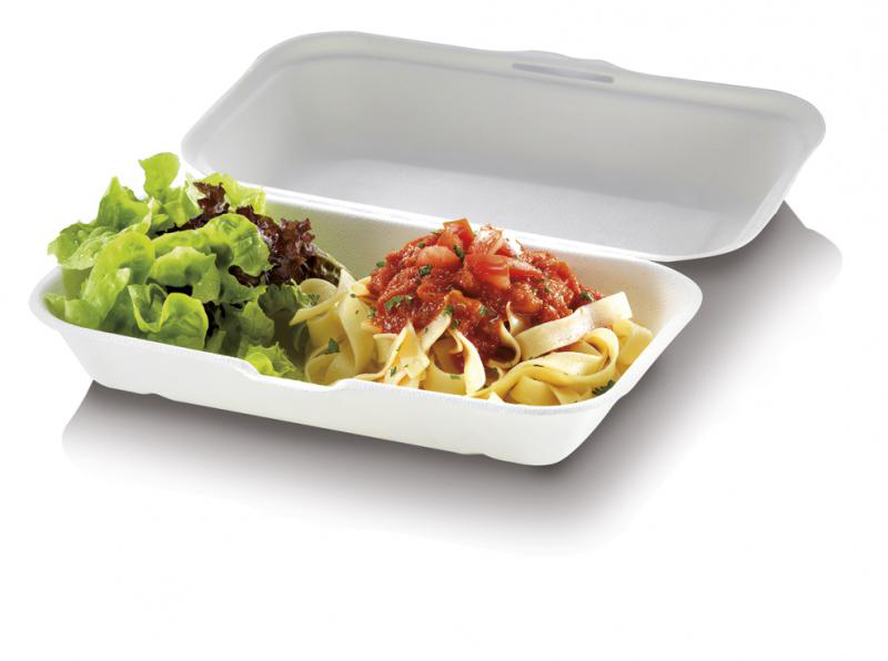 Food Box richiudibile in polpa di cellulosa 23,5x 14x6,7 cm