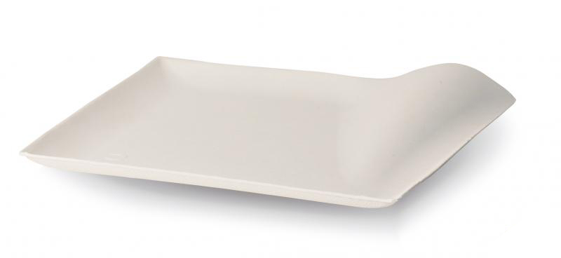 Piatto quadrato in polpa di cellulosa linea finger food