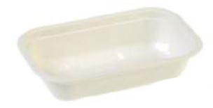 Vaschetta da asporto in polpa di cellulosa 500 ml, cm 20x13x4,5
