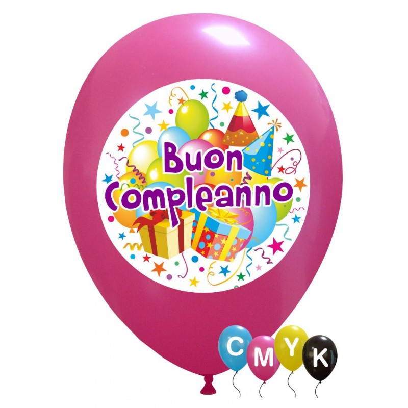 12" Buon Compleanno - Full Color (CMYK)