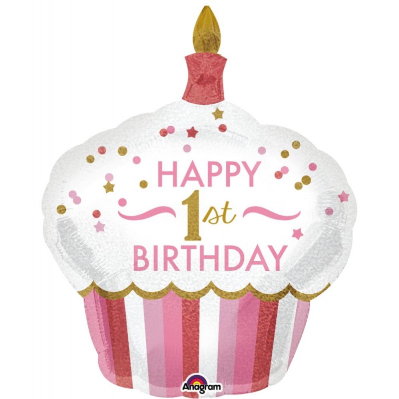 1st Birthday Cupcake Bimba SuperShape (48”)