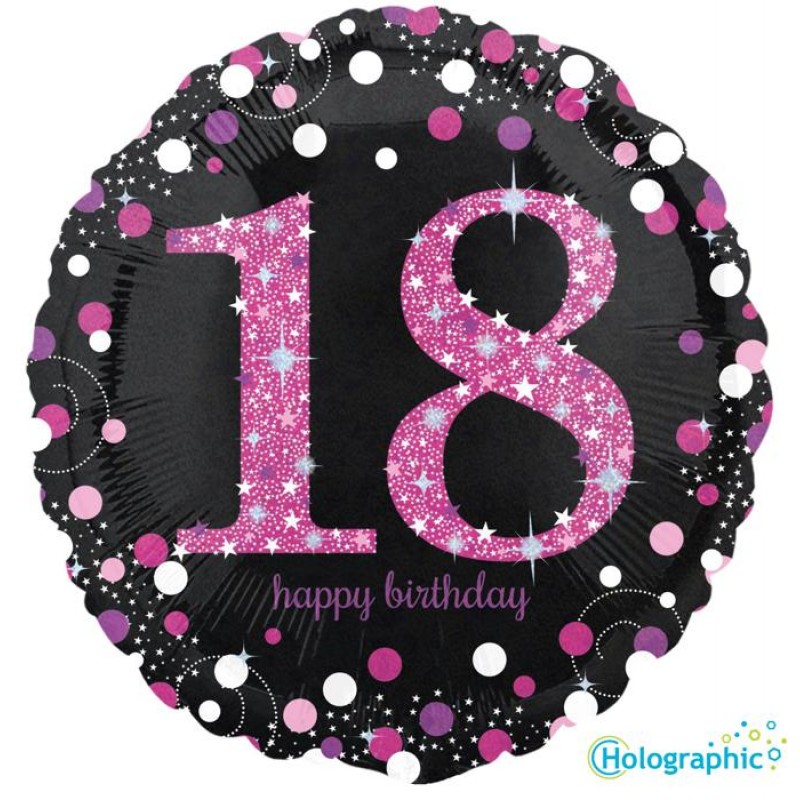 18 Compleanno Scintillante Rosa (18”)