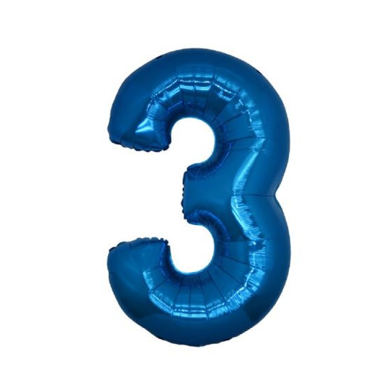 14" Numero 3 Blu