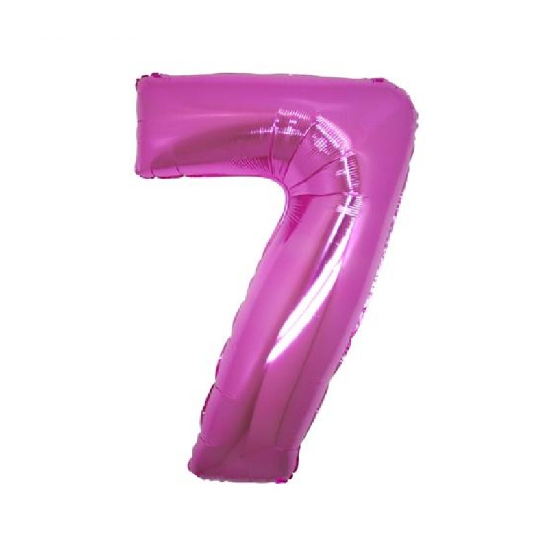 14" Numero 7 Fucsia