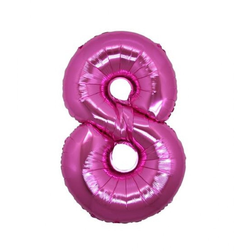 14" Numero 8 Fucsia