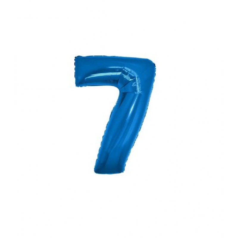 7" Numero 7 Blu