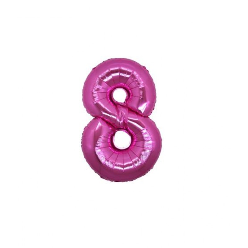 7" Numero 8 Fucsia