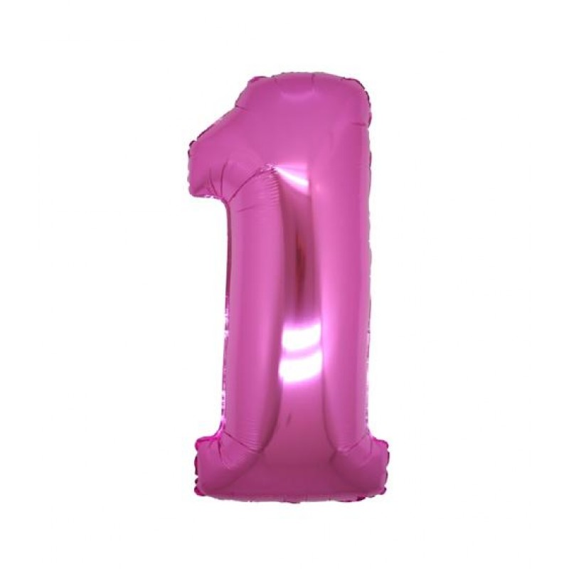 14" Numero 1 Fucsia