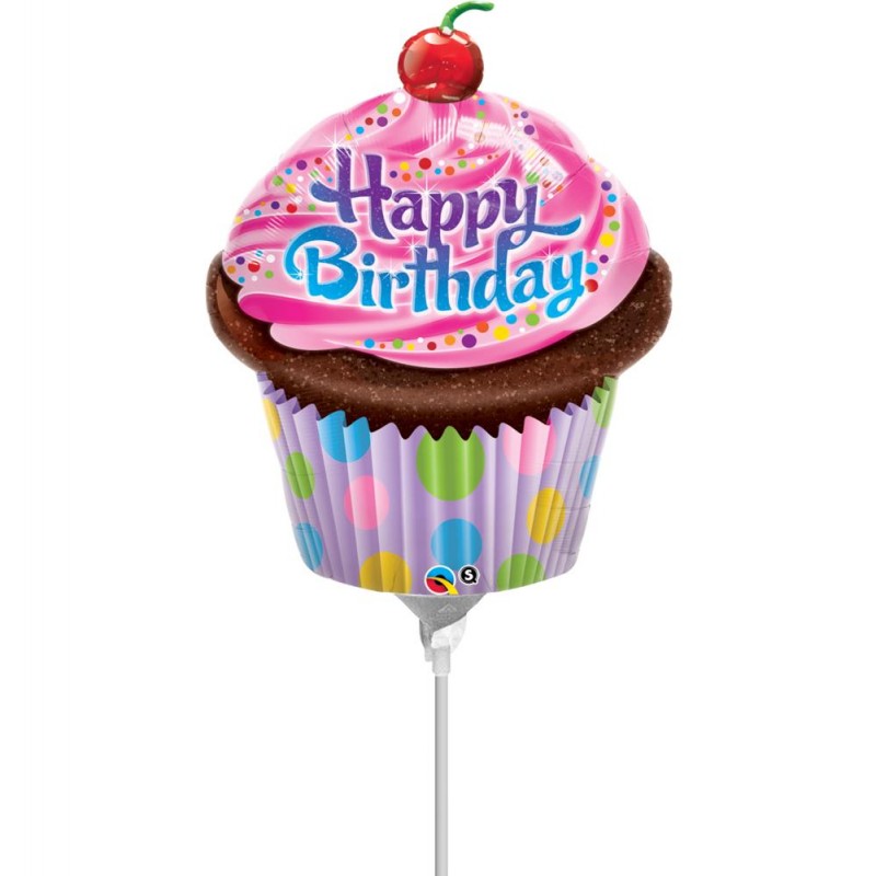 Happy Birthday Cupcake Minishape (14”)