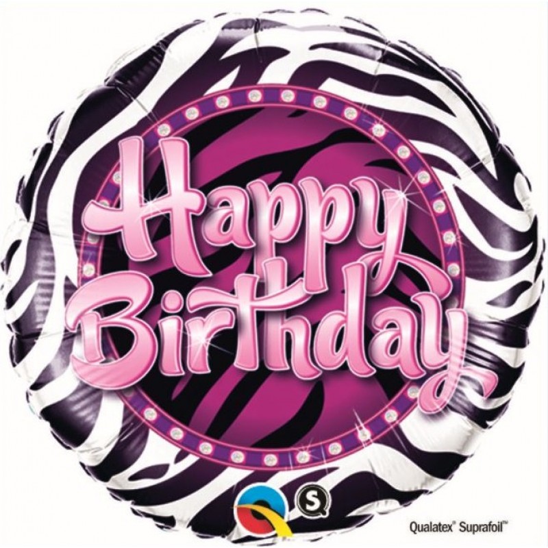 Happy Birthday Zebra (18”)