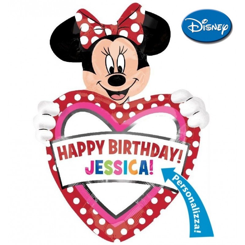 Minnie Birthday + Nome (Grande)