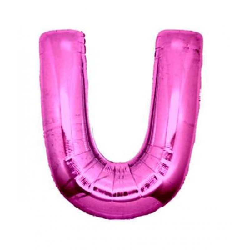 14" Lettera U Fucsia