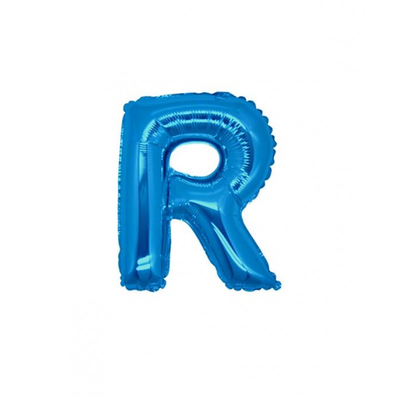 7" Lettera R Blu