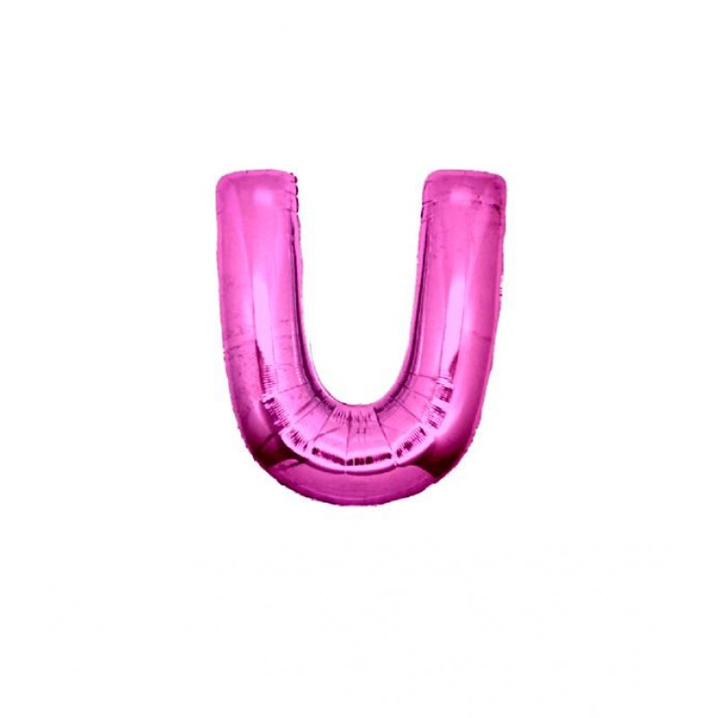 7" Lettera U Fucsia