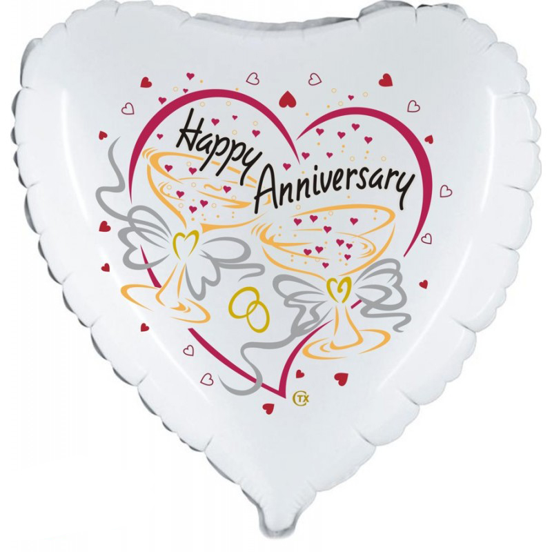 Buon Anniversario Cuore (18”)