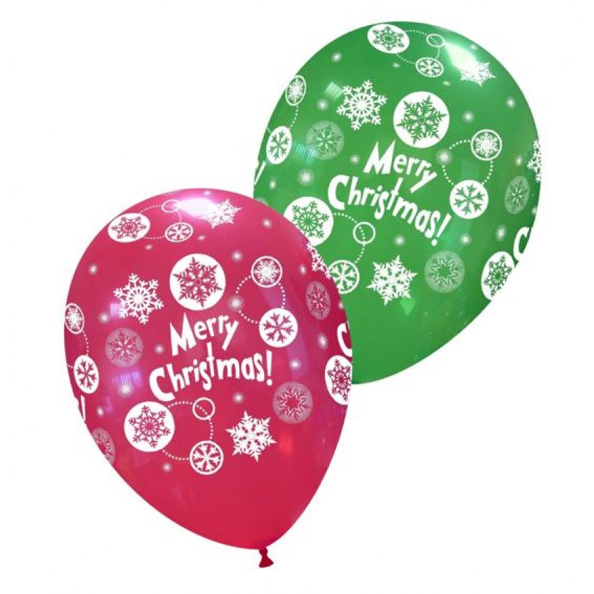 Palloncini Decorati 12" Christmas Neve