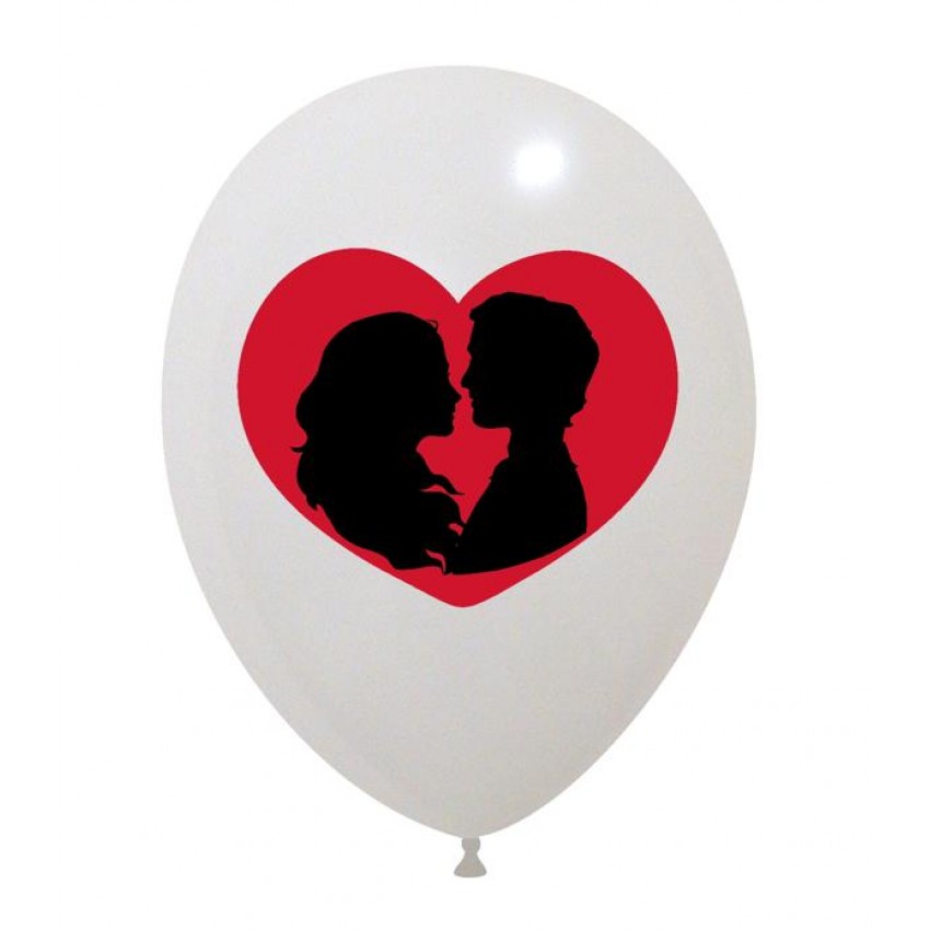 Palloncini Decorati 12" Cuore Innamorati 2 Colori