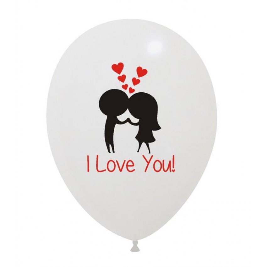Palloncini Decorati 12" I Love You Innamorati 2 Colori
