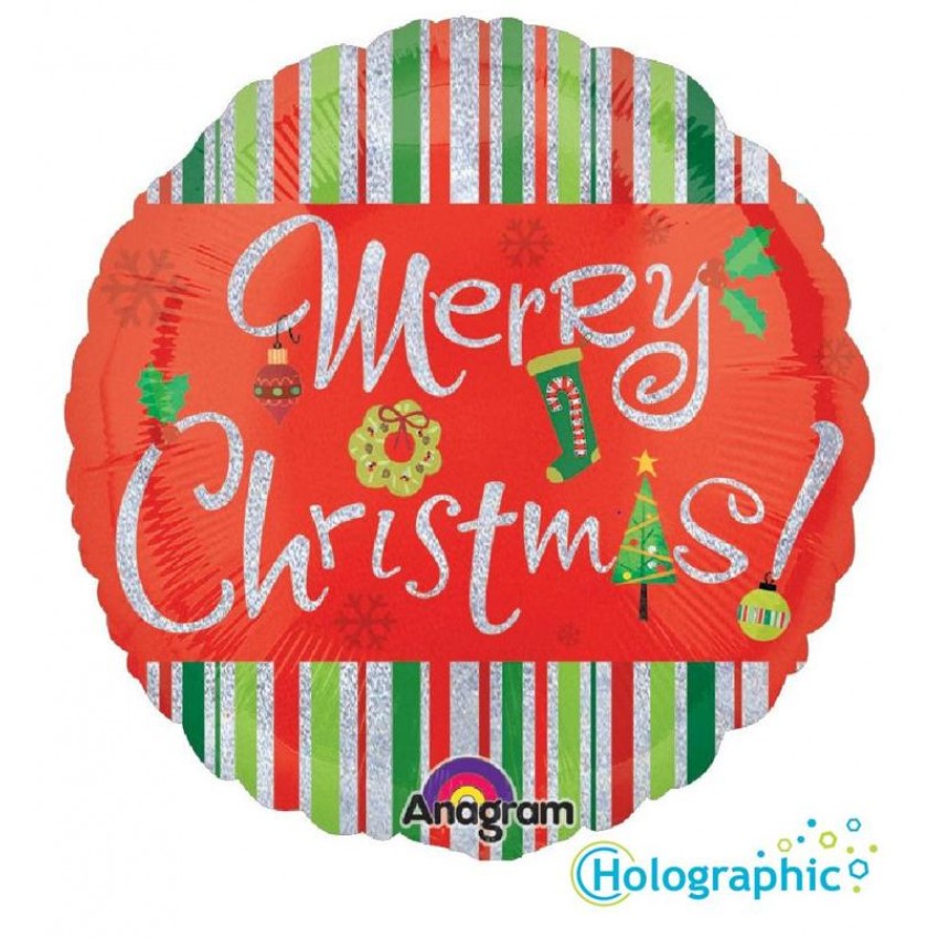 Palloncini Mylar Merry Christmas Sparkles (18”)