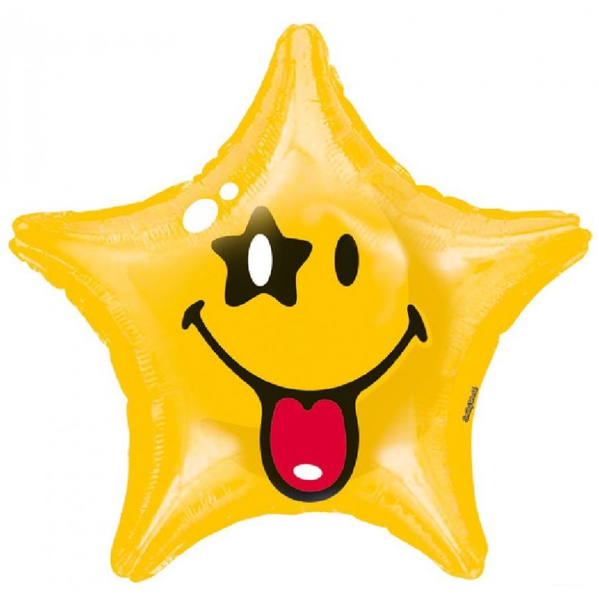 Palloncini Mylar Smiley Stella XL® (20”)