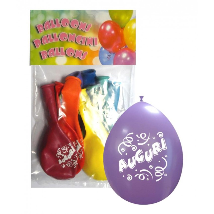 Palloncini 10" Confezionati " Auguri "