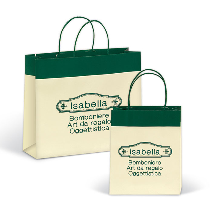 Shoppers J-Fold Duetto Bicolore con Maniglia in Cordino