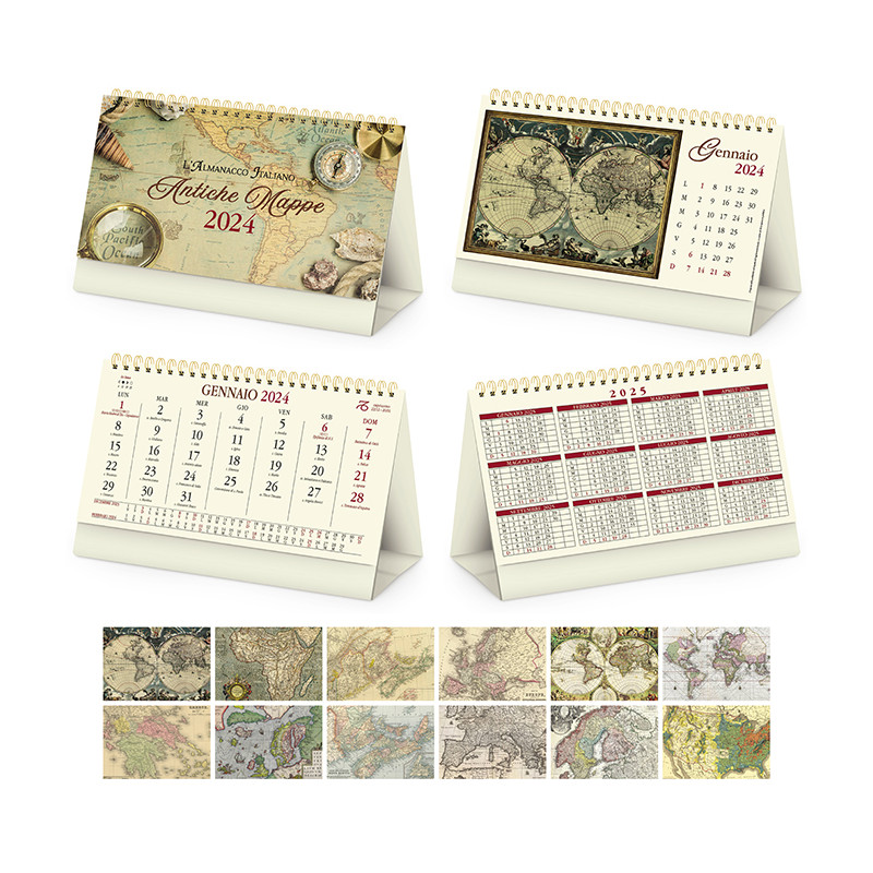 Calendario da tavolo Antiche mappe pa062