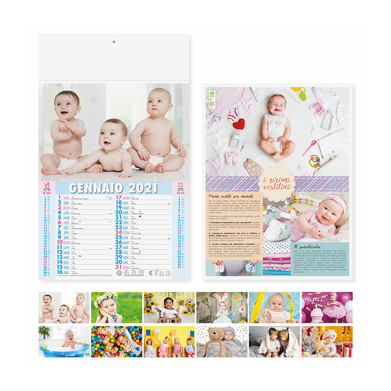 Calendario olandese illustrato bambini pa095