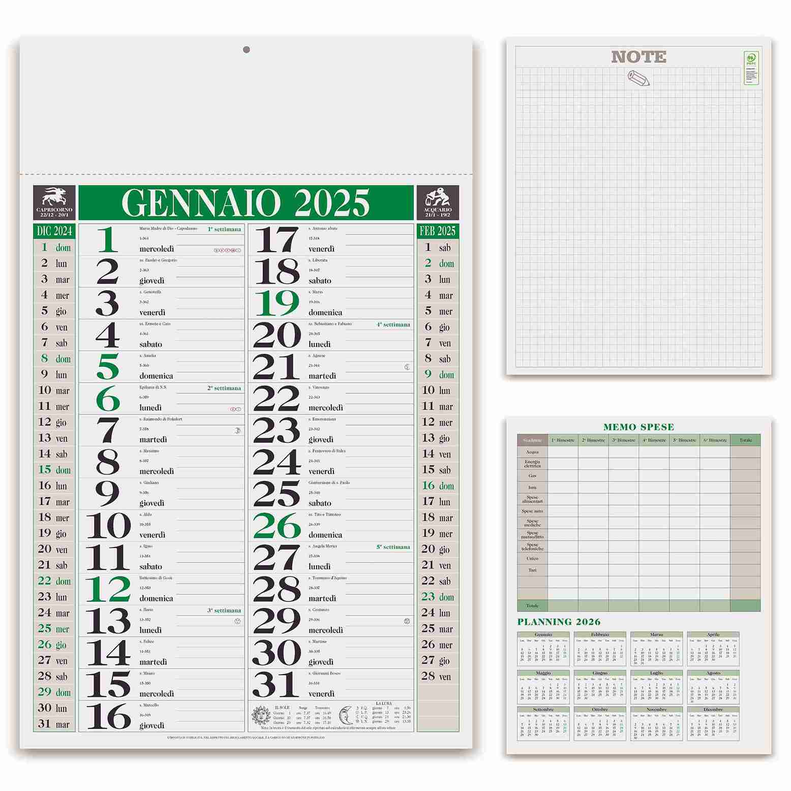 Calendario Olandese note pa640