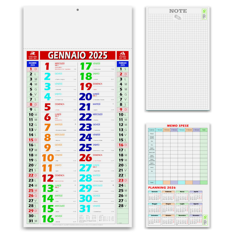 Calendario Olandese shaded pa658