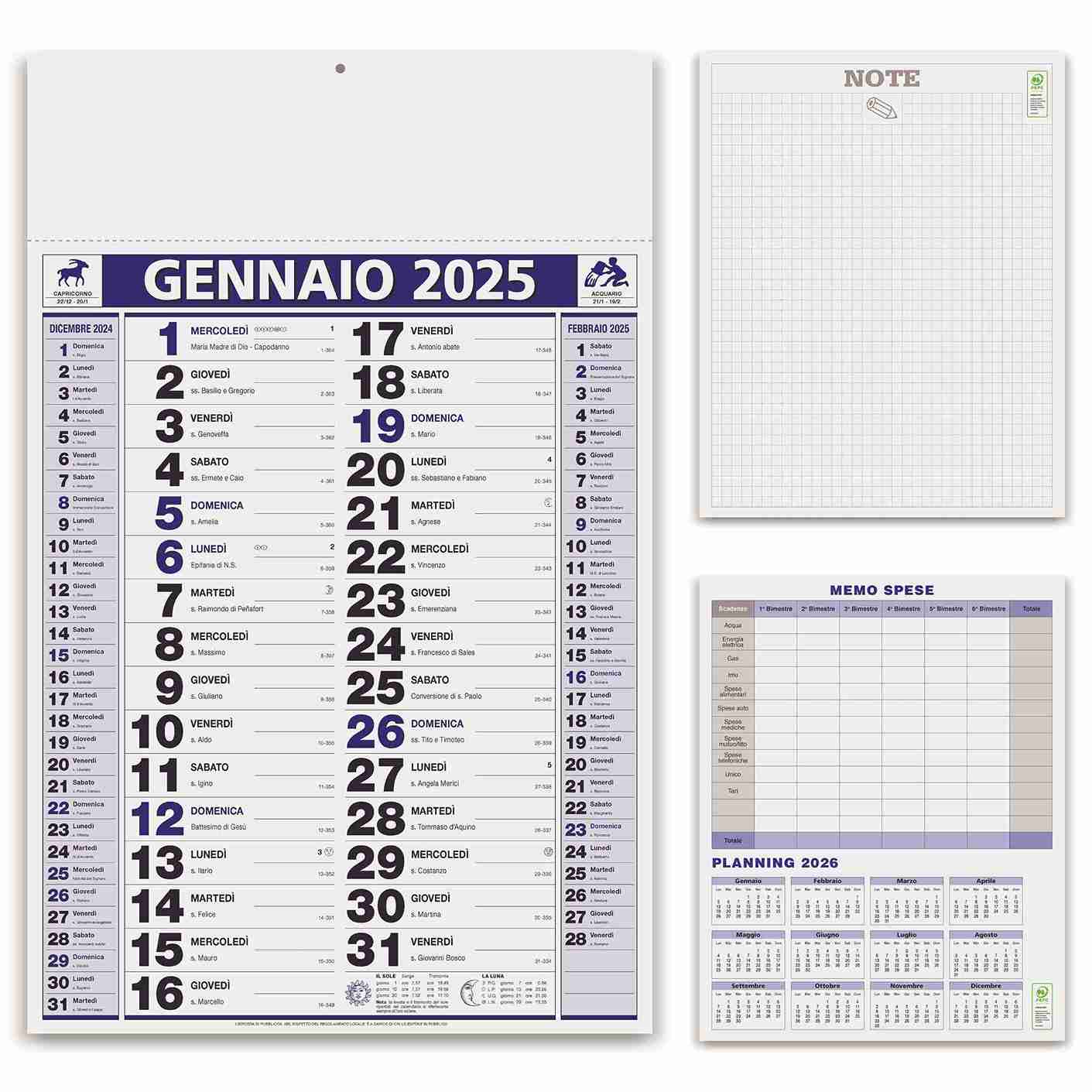 Calendario olandese classic notes pa646